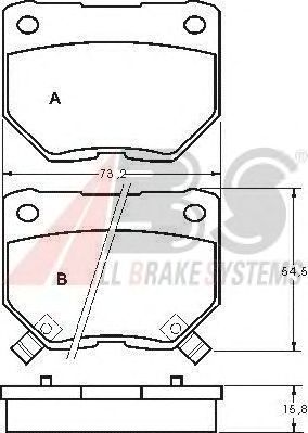 Тормозные колодки A.B.S. 36719
