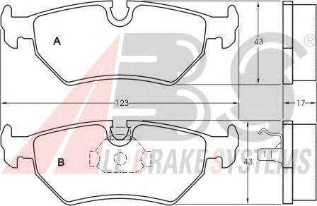 Тормозные колодки A.B.S. 36900