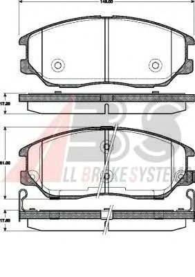 Тормозные колодки A.B.S. 37505
