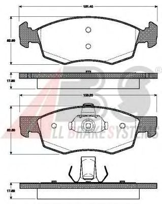 Тормозные колодки A.B.S. 37679