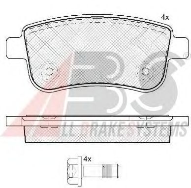 Тормозные колодки A.B.S. 37732