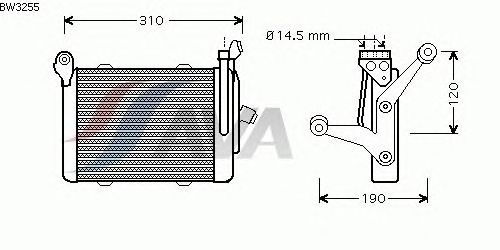 Масляный радиатор AVA QUALITY COOLING BW3255