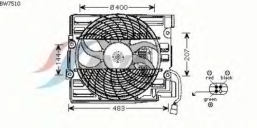 Вентилятор охлаждения AVA QUALITY COOLING BW7510