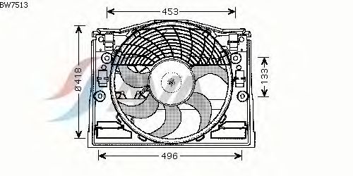 Вентилятор кондиционера AVA QUALITY COOLING BW7513