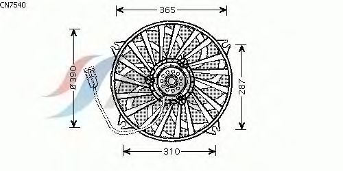 Вентилятор охлаждения AVA QUALITY COOLING CN7540