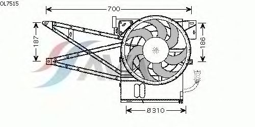 Вентилятор охлаждения AVA QUALITY COOLING OL7515