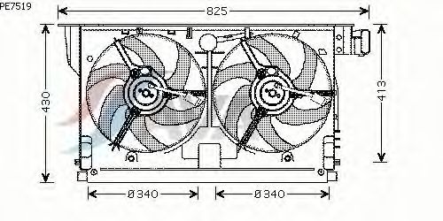 Вентилятор охлаждения AVA QUALITY COOLING PE7519