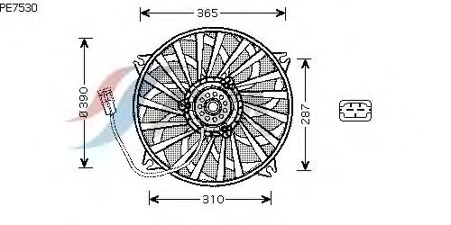 Вентилятор охлаждения AVA QUALITY COOLING PE7530