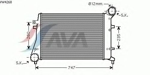 Интеркулер AVA QUALITY COOLING VW4268