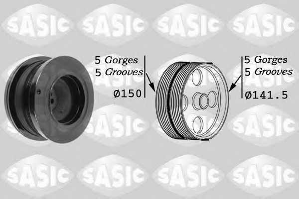 Шкив коленвала SASIC 9001812