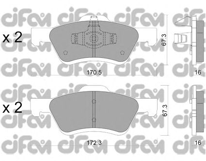 Тормозные колодки CIFAM 822-906-0