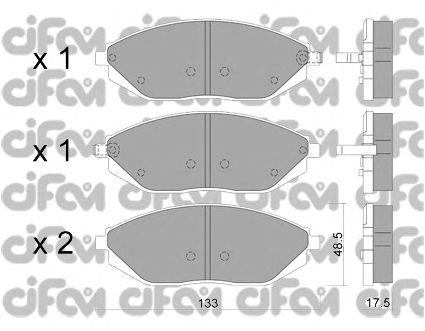 Тормозные колодки CIFAM 822-908-0