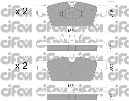 Тормозные колодки CIFAM 822-916-0
