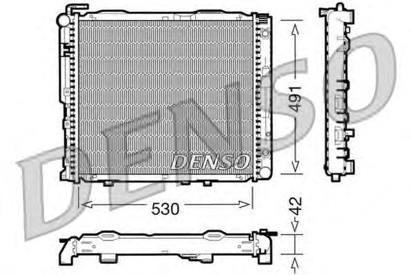 Радіатор, охолодження двигуна DENSO DRM17037