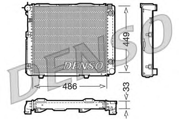Радиатор, охлаждение двигателя DENSO DRM17067