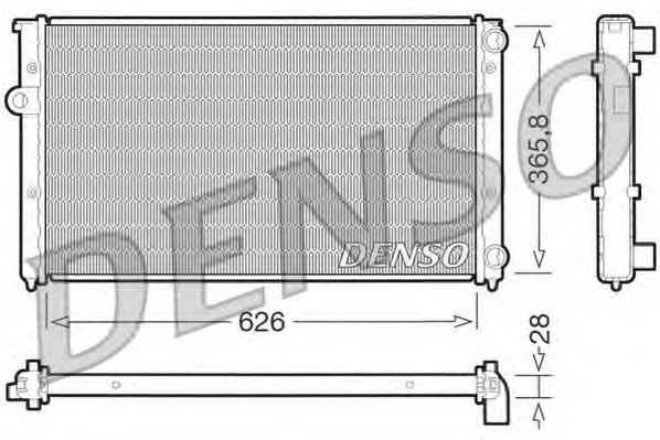 Радиатор, охлаждение двигателя DENSO DRM32027