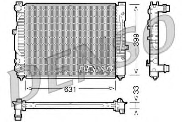 Радиатор, охлаждение двигателя DENSO DRM32029