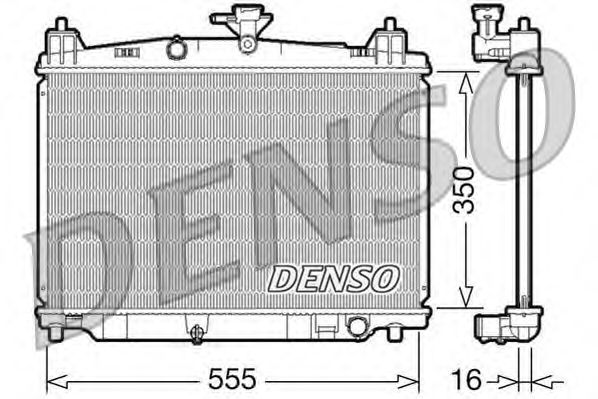 Радиатор, охлаждение двигателя DENSO DRM44016