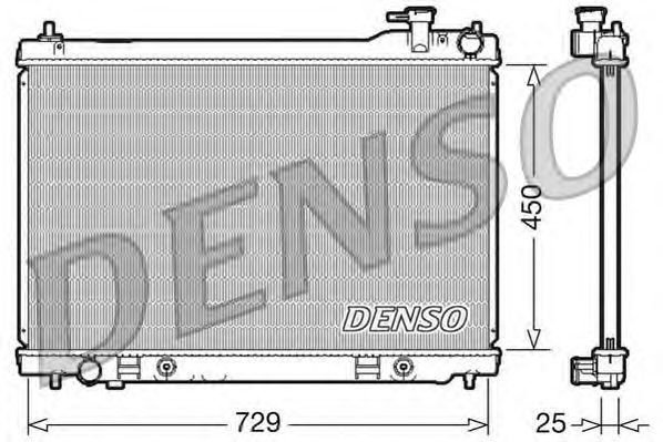 Радиатор, охлаждение двигателя DENSO DRM46100