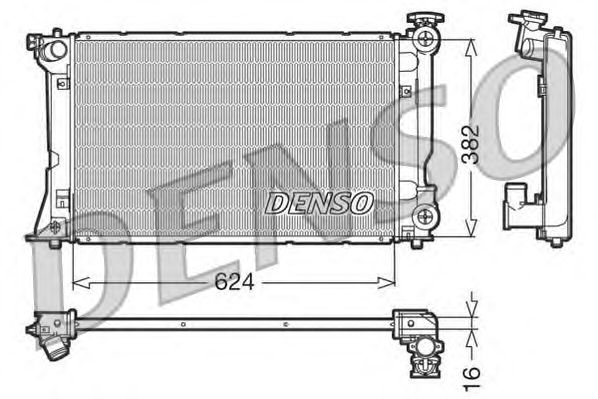 Радиатор, охлаждение двигателя DENSO DRM50018
