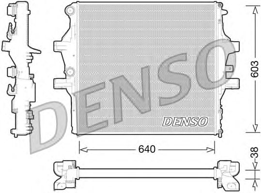 Радиатор, охлаждение двигателя DENSO DRM12009