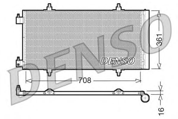 Радіатор кондиціонера DENSO DCN07011