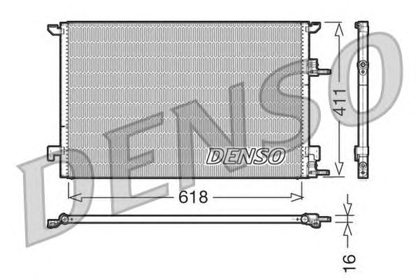Радиатор кондиционера DENSO DCN25001