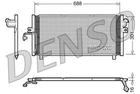 Радиатор кондиционера DENSO DCN46004