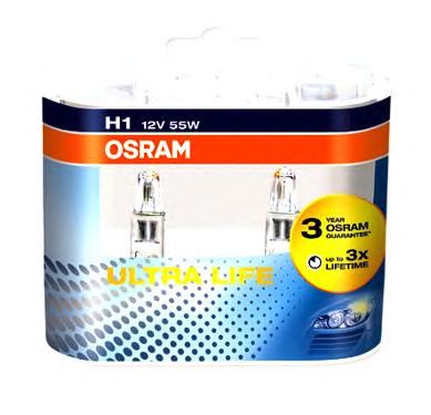 Лампа накаливания OSRAM 64150ULT-HCB OSRAM ULTRA LIFE (фара дальнего света, основная фара, противотуманная фара; Лампа накаливания, основная фара, фара с авт. системой стабилизации)