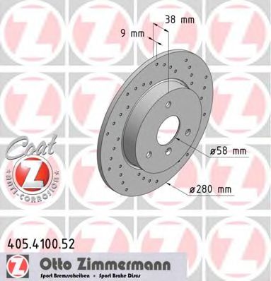 Гальмівний диск ZIMMERMANN 405.4100.52