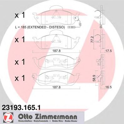 Тормозные колодки ZIMMERMANN 23193.165.1