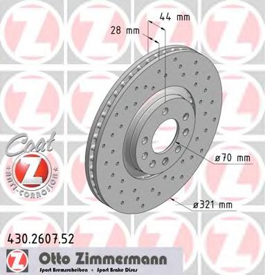 Гальмівний диск ZIMMERMANN 430.2607.52