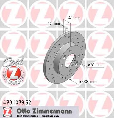Гальмівний диск ZIMMERMANN 470.1079.52