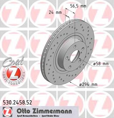 Тормозной диск ZIMMERMANN 530.2458.52