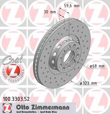 Гальмівний диск ZIMMERMANN 100.3303.52