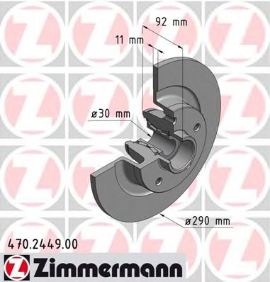 Гальмівний диск ZIMMERMANN 470.2449.00