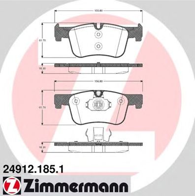 Тормозные колодки ZIMMERMANN 24912.185.1