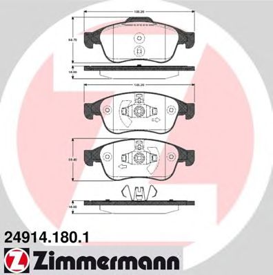 Тормозные колодки ZIMMERMANN 24914.180.1