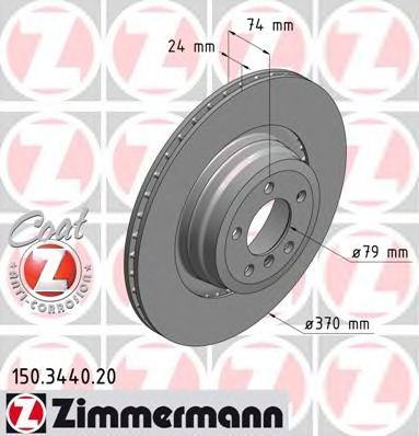 Гальмівний диск ZIMMERMANN 150.3440.20