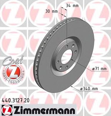 Тормозной диск ZIMMERMANN 440.3127.20