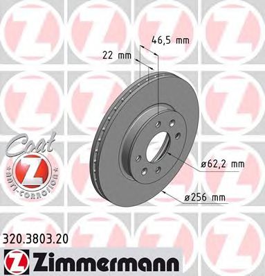 Тормозной диск ZIMMERMANN 320.3803.20