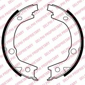 Тормозные колодки ручника DELPHI LS2001