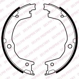 Тормозные колодки ручника DELPHI LS2035