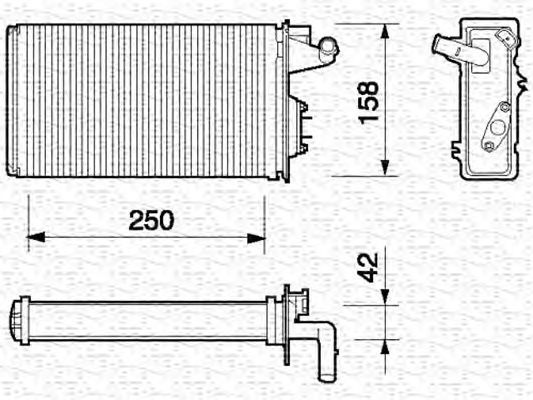 Радиатор отопителя MAGNETI MARELLI 350218052000