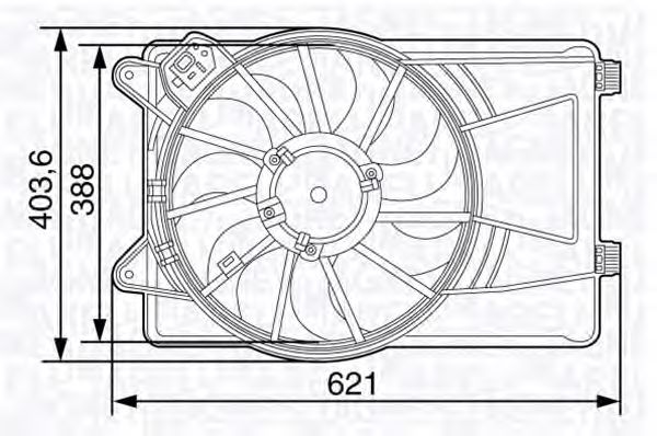 Вентилятор охолодження MAGNETI MARELLI 069422474010