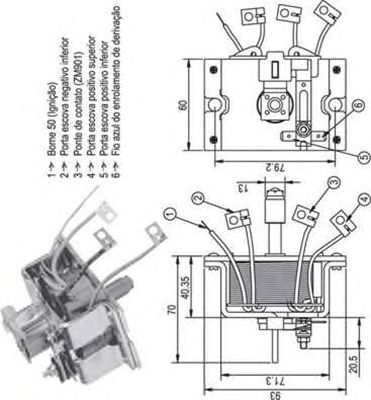 Втягивающее реле MAGNETI MARELLI 940113050337
