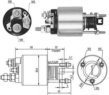 Втягивающее реле MAGNETI MARELLI 940113050526