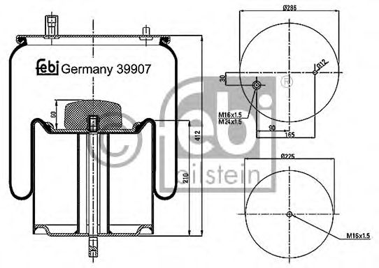 Пневмоподушка подвески FEBI BILSTEIN 39907