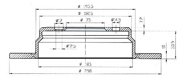 Тормозной диск QH International BDC4750