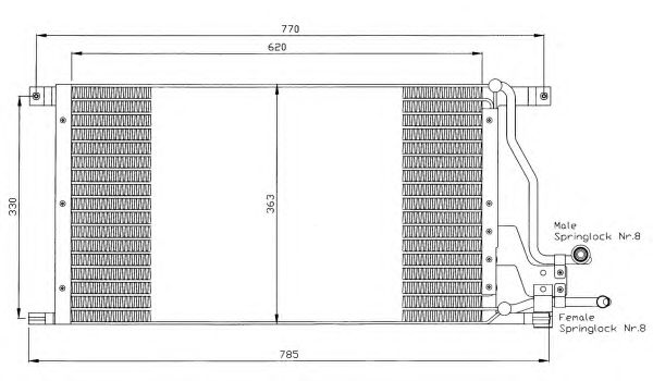 Радиатор кондиционера NRF 35400